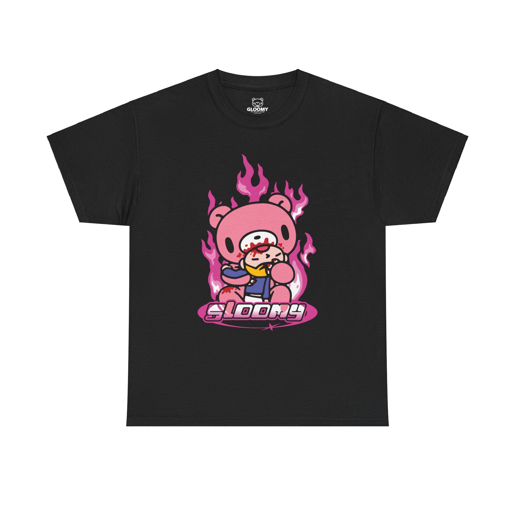 Gloomy Bear Y2K Pink Flame Tee